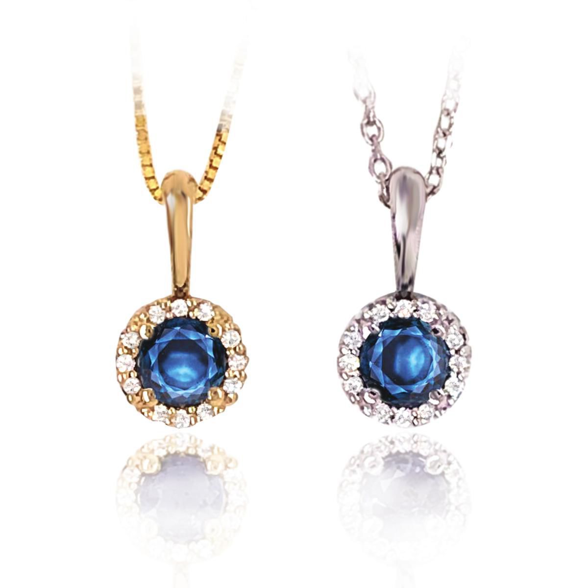 Goldsmith Yogo Sapphire or Diamond Pendant